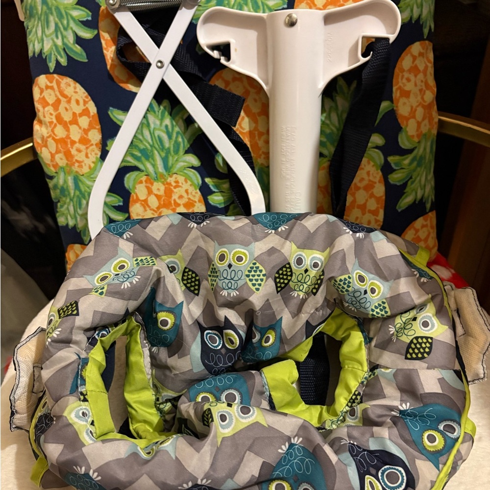 Colorful Owl Print baby/toddler doorway bounce swing baby jumper